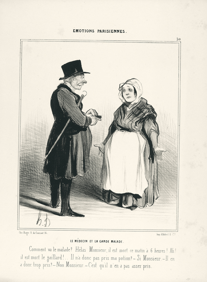  奥诺雷·杜米埃 Honore Daumier ——医生和护士讨论病人